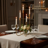 Candelabra for 5 Taper Candles – Hand-Forged Candle Holder with Elegant Vintage Finish – Decorative Centerpiece for