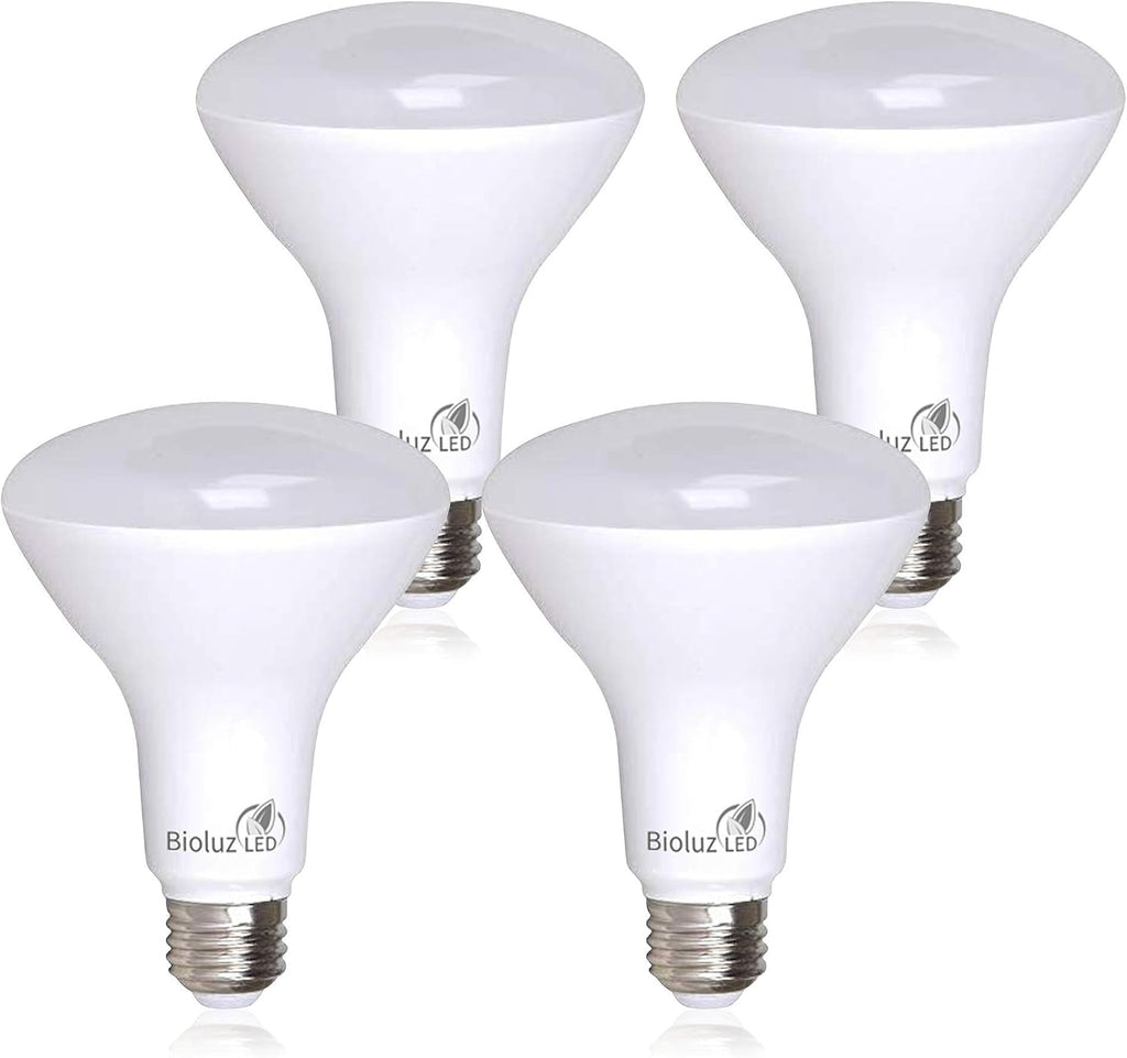 4 Pack BR30 LED Bulbs, Indoor Flood Lights 90+ CRI 65W Equivalent uses 7.5W 3000K Soft White 650 Lumens, E26 Base