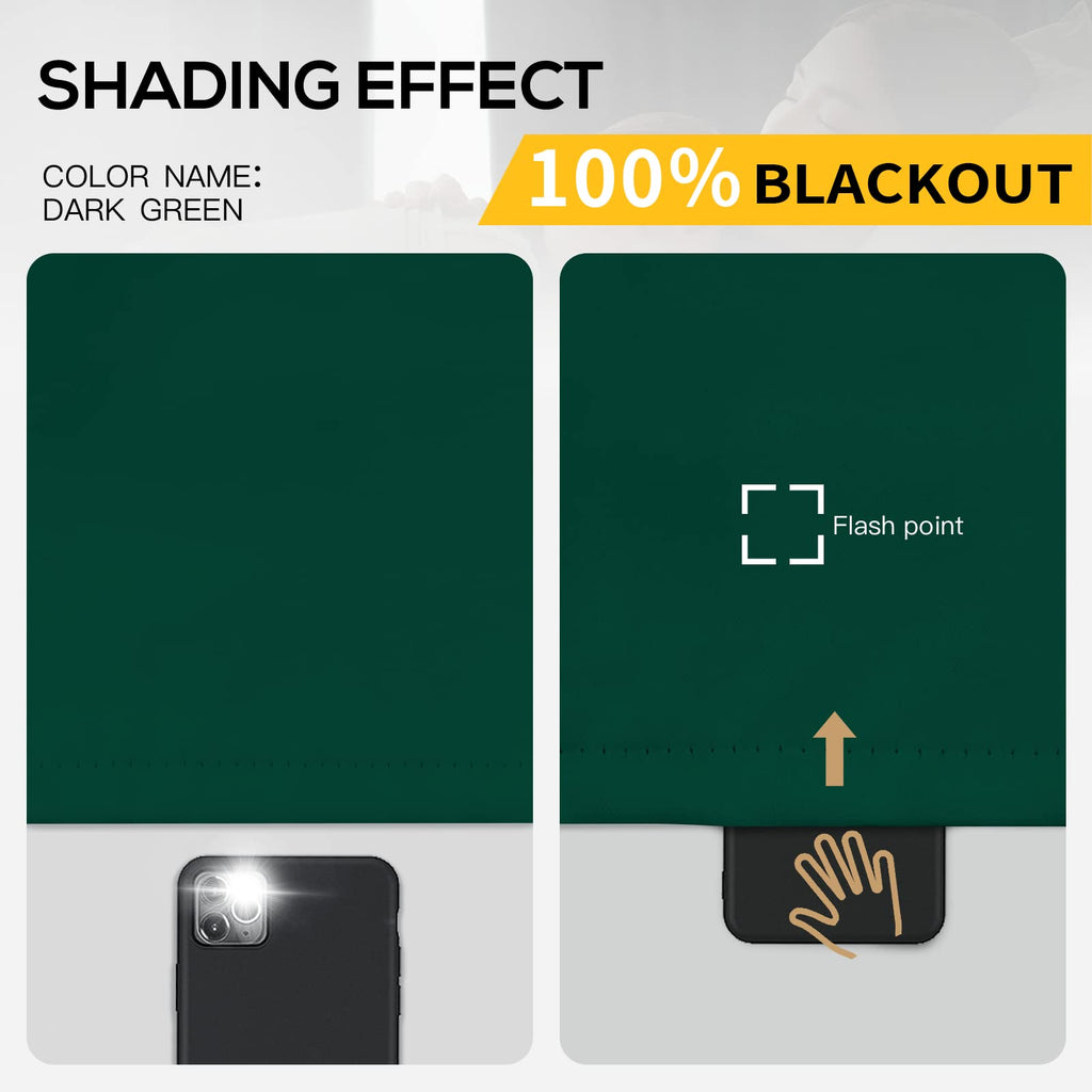 Emerald Green Blackout Curtains 84 inches, 52" Wide