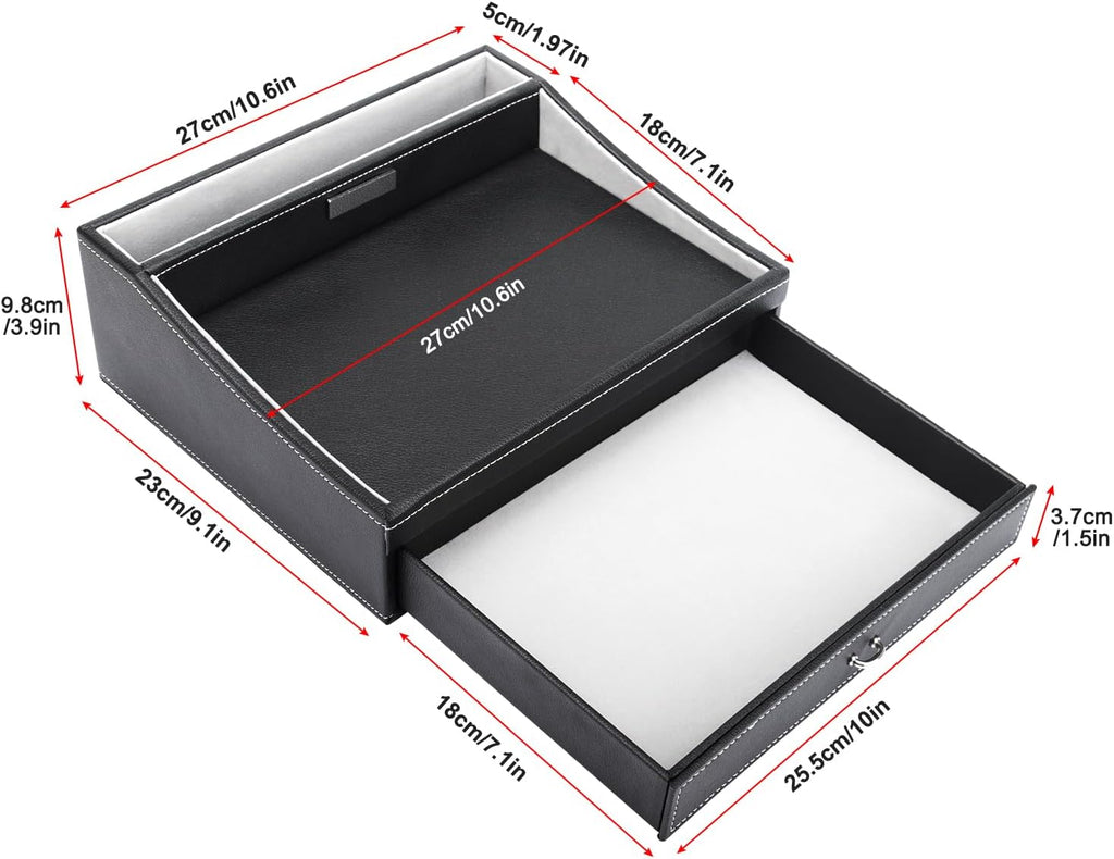 Gifts for Dad Mens Nightstand Organizer, Jewelry Box for Men, Mens Dresser Organizer Countertop, Large Capacity