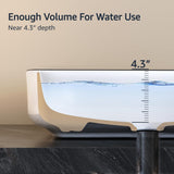 Bathroom Vessel Sink Rectangle Above Counter Porcelain Ceramic Sink Top Mount Rectanglar Countertop Sink for