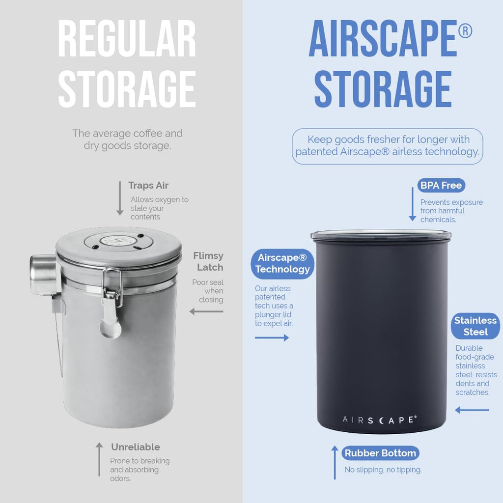 Airscape Stainless Steel Coffee Canister | Food Storage