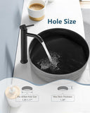 Matte Black Vessel Sink Faucet Bathroom Faucet Tall Stainless Steel Bathroom Sink Faucet Single Handle One Hole Round