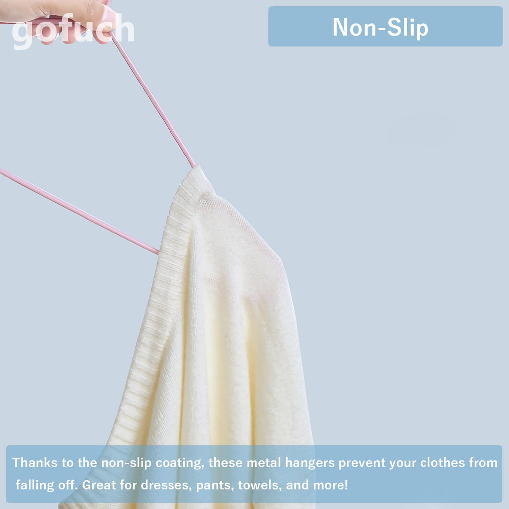 Hangers Non-Slip PVC Coated Ultra-Thin Metal Hangers, 20 Pack Space Saving Clothes Hangers for Closet, 16 inch Wide