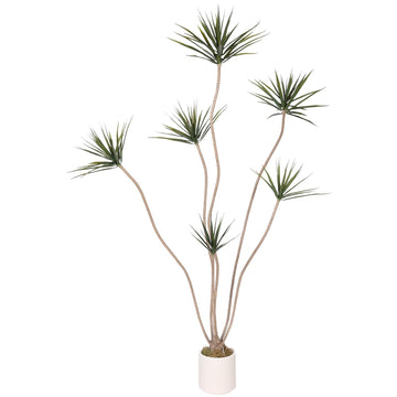 Dracaena Marginata Tree 7FT Faux Dragon Plant with Roots 84inch