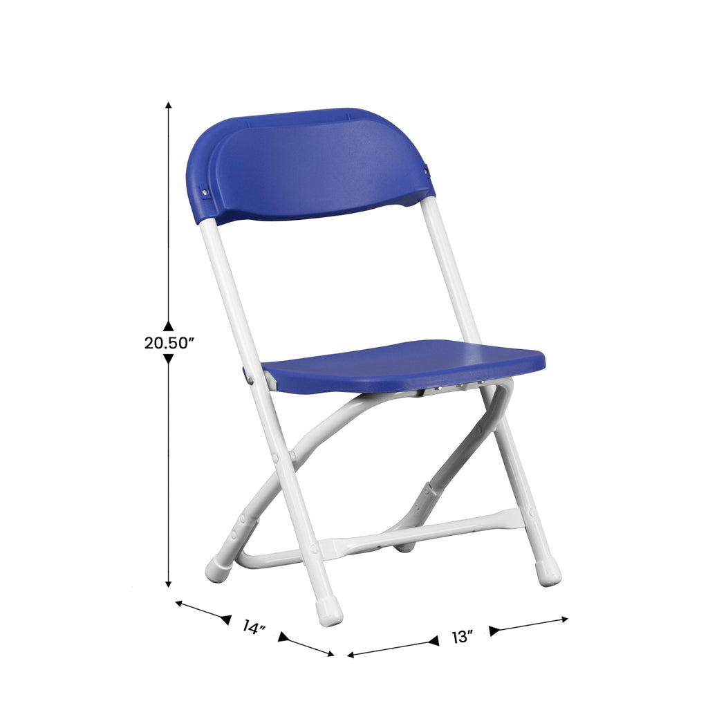 2 Pack Kids Blue Plastic Folding Chair