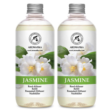 Reed Diffuser Refill With Jasmine Essential Oil 34 Fl Oz - 2x500ml - Fragrance Oil - Room Freshener - Floral