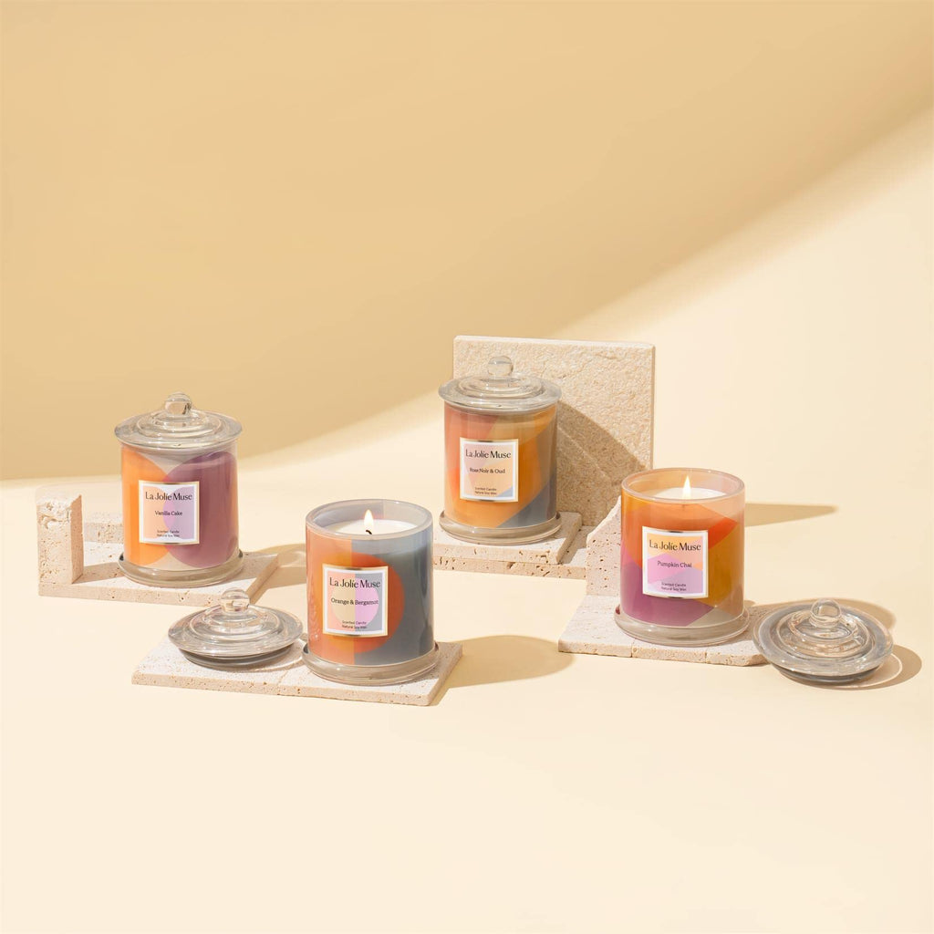 Scented Candlse, Vanilla Cake Candle, Luxury Candle Gift, House Warming Gift for New Home, 70 Hours Burning Time