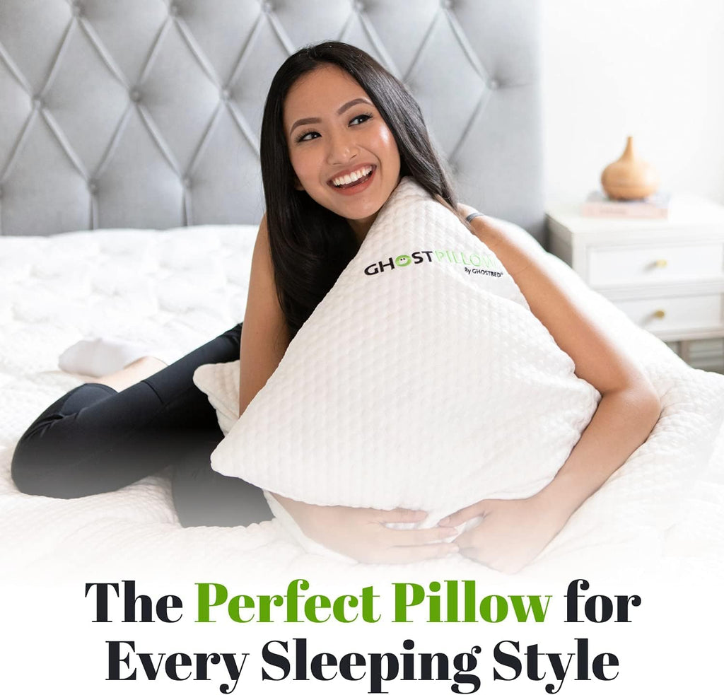 Shredded Memory Foam Pillow with Adjustable Gel and Cooling Breathable Cover - Queen Size Shredded Pillows