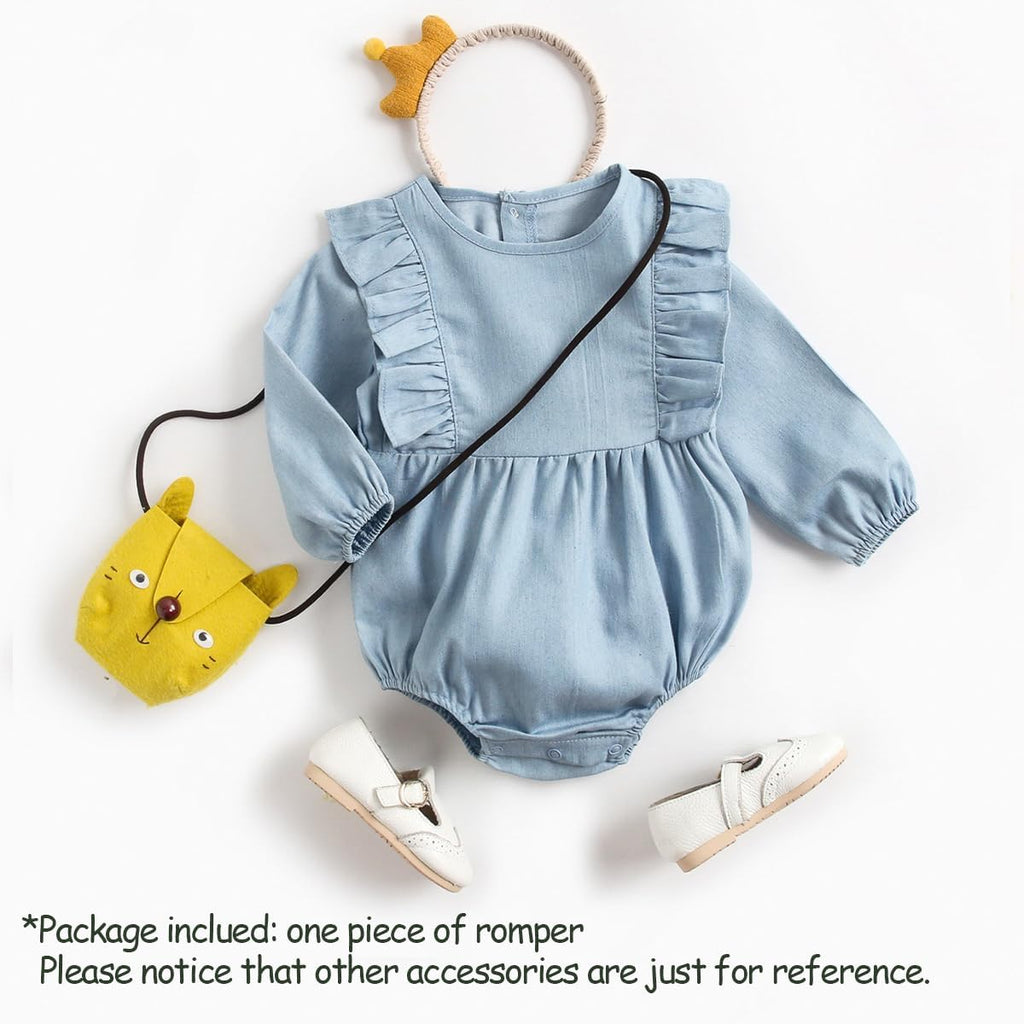 Baby Girl Romper, Long Sleeve Ruffle, 0