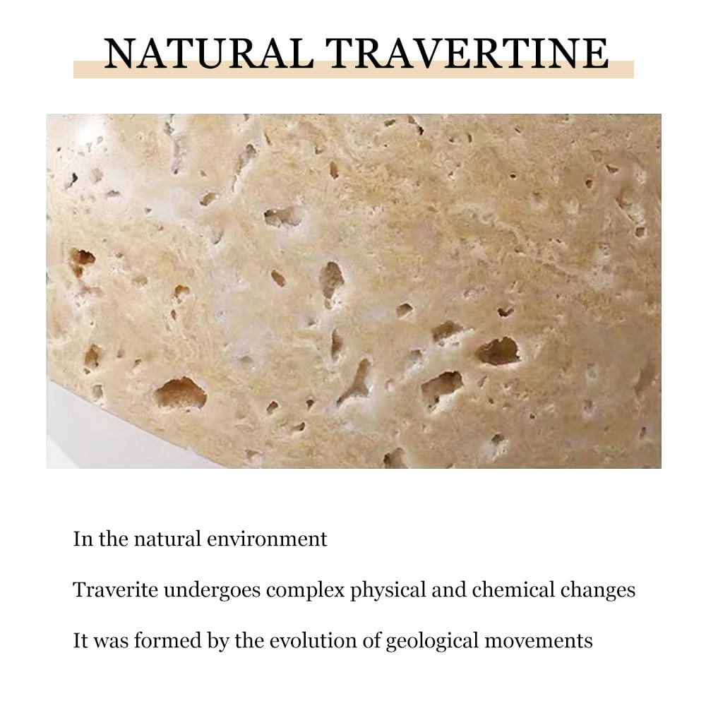Natural Yellow Travertine Pendant Light, Wabi Sabi Pendant Light Fixture