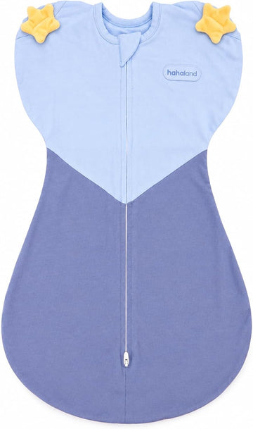 Transitional Swaddle Sack, Arms-Up Baby Swaddle with Soothing Toys