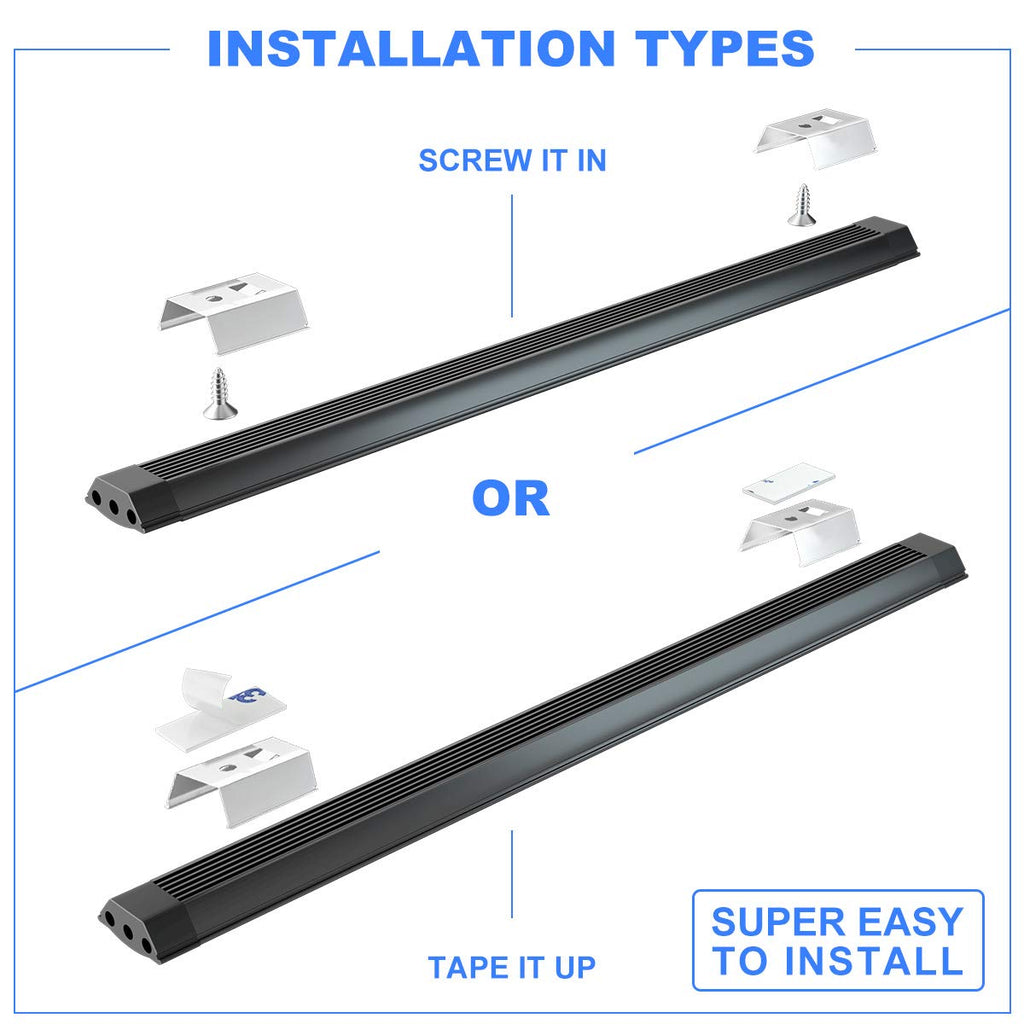 12" Under Cabinet Lights Touch Activated Aluminum Light Bar