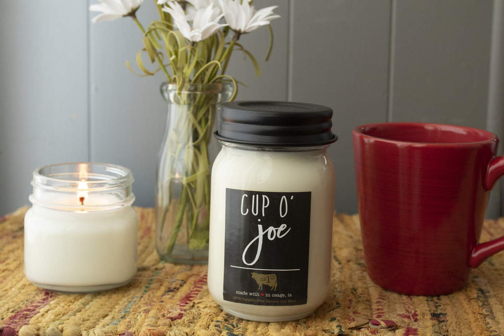 Cup O' Joe Scented Soy Candle, 26 oz Farmhouse Jar, 150+ Hr Burn