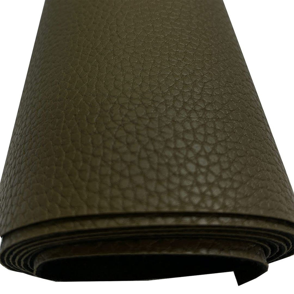 Faux Leather Fabric Calf Champion Olive (1 Yard)(3 Feet x 4.5 Feet)