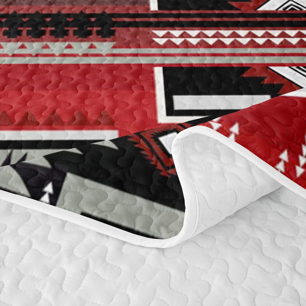 Western Boho Aztec Quilt Set Geometric Exotic Bohemian Lightweight Quilt Bedding Set for Summer