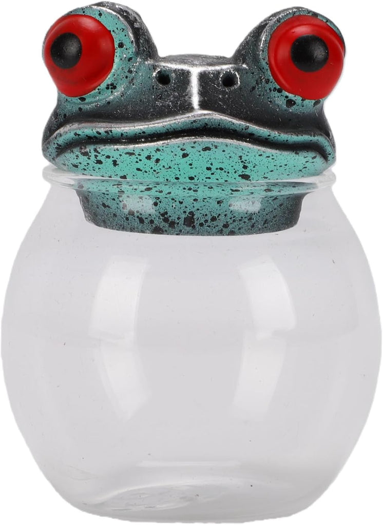 Apothecary Jar Handcrafted Vintage Glass Storage Container with Lid Wide Mouth Sealed Tea Condiment Holder Counter