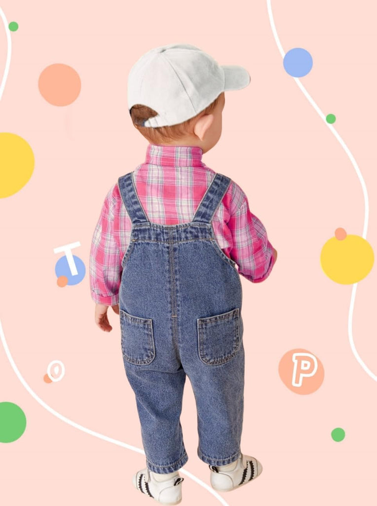 Baby Denim Overall Toddler Soft Cute Workwear Bib Pants Jeans Jumpsuit