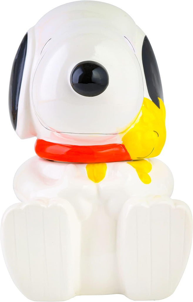 Classic Snoopy Cookie Jar, 10.7-Inch Ceramic Kitchen Storage Container, Cartoon Collectible Treat Jar for Cookies