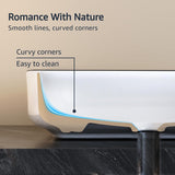 Bathroom Vessel Sink Rectangle Above Counter Porcelain Ceramic Sink Top Mount Rectanglar Countertop Sink for
