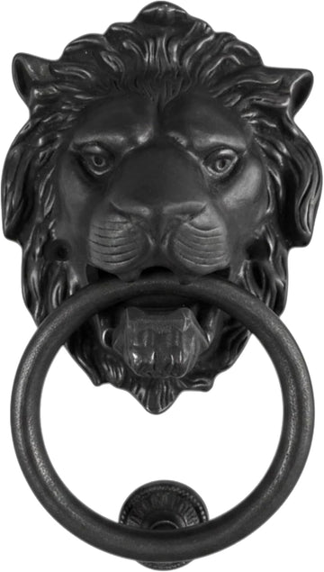 Lions Head Door Knocker,7.1 inches,Solid Brass,Regency Period(Black Oxide)