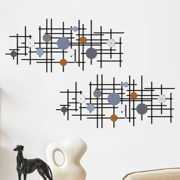 Minimalist Geometric Wall Decor Metal Wall Art - Set of 2