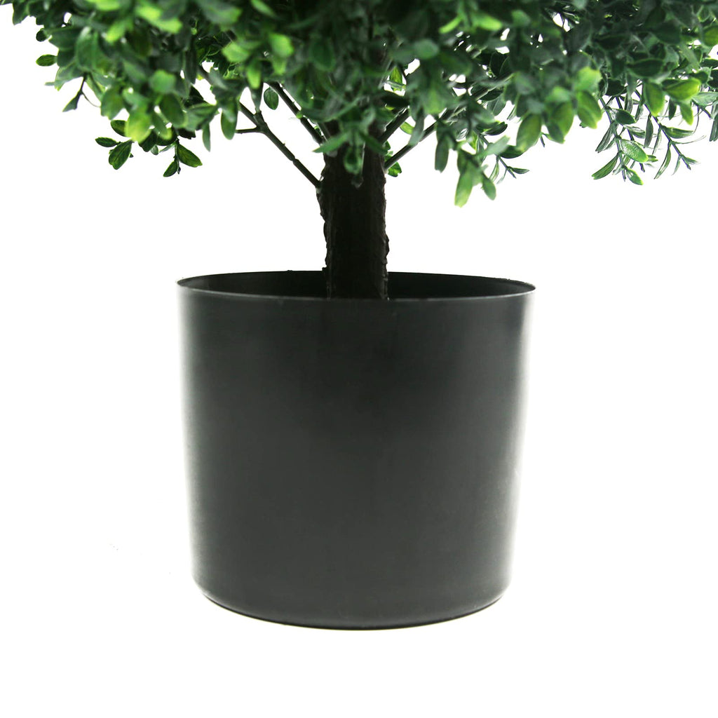21.6" Tall Artificial Boxwood Topiary Ball Tree Set of 2