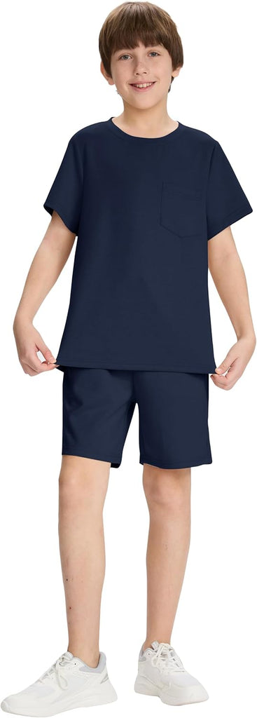 Boy's Short Set 2 Piece Outfits Summer Casual Sets for Kids
