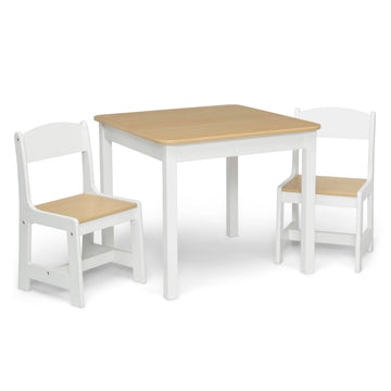 Children MySize Kids Wood Table and Chair Set (2 Chairs Included) - Ideal for Arts & Crafts, Snack Time
