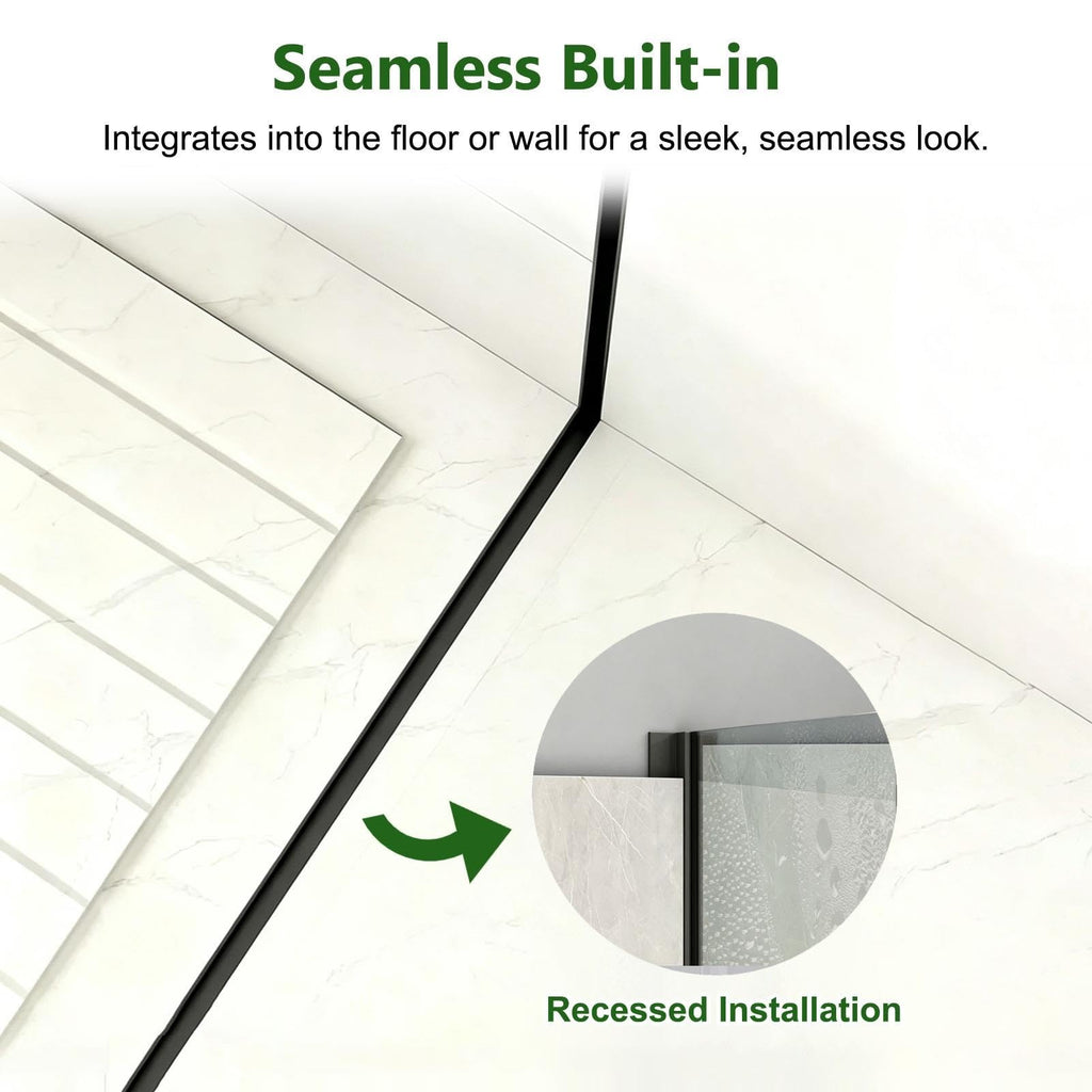 F/T Shape Glass Railing Base Rail Channel Black, Aluminum U Channel Profile