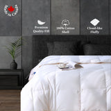 Goose Feather Down Comforter Twin XL-Made in Canada White Goose Feather Duvet Insert-Fluffy Hotel Co