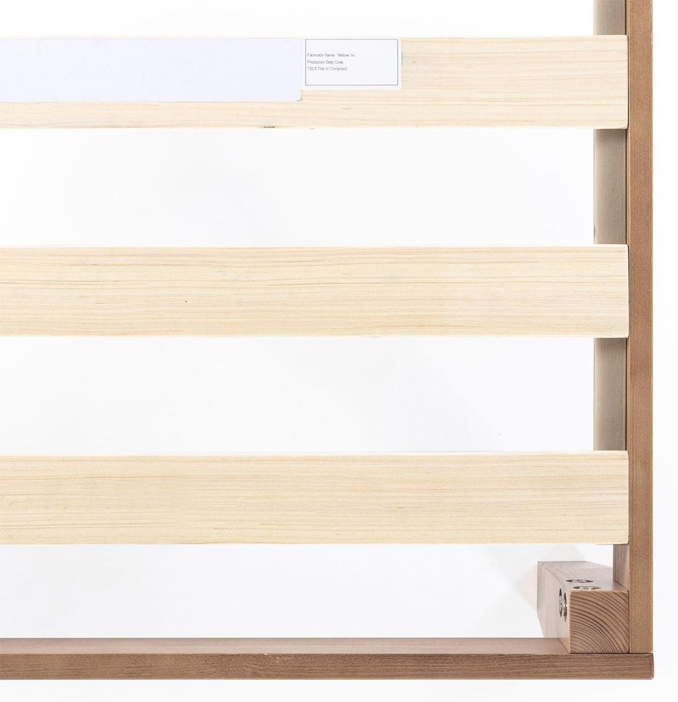 Naturalista Classic - 12 Inch Solid Wood Platform Bed with Wooden Slats, No Box Spring Needed, Easy Assembly, Queen