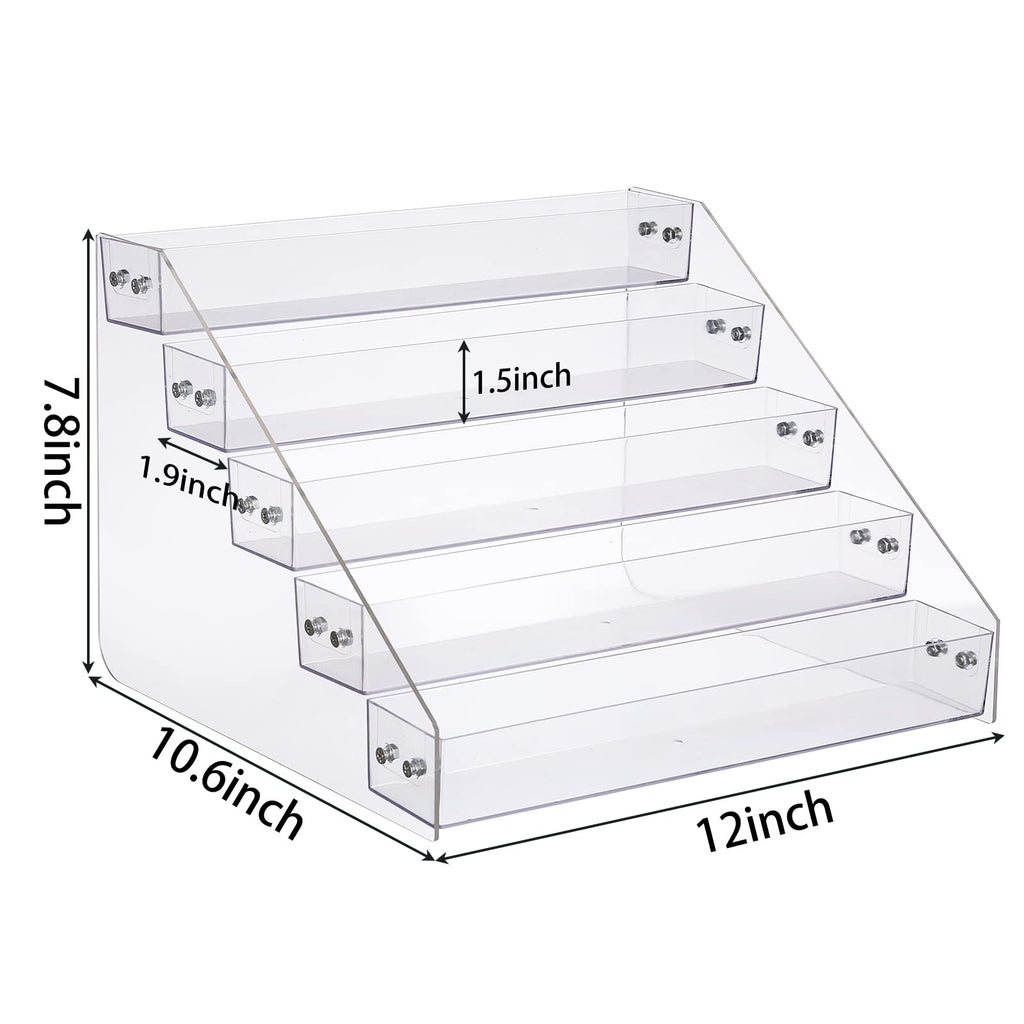 Tiered Spice Rack Acrylic, Spice Rack Shelf Seasoning Organizer