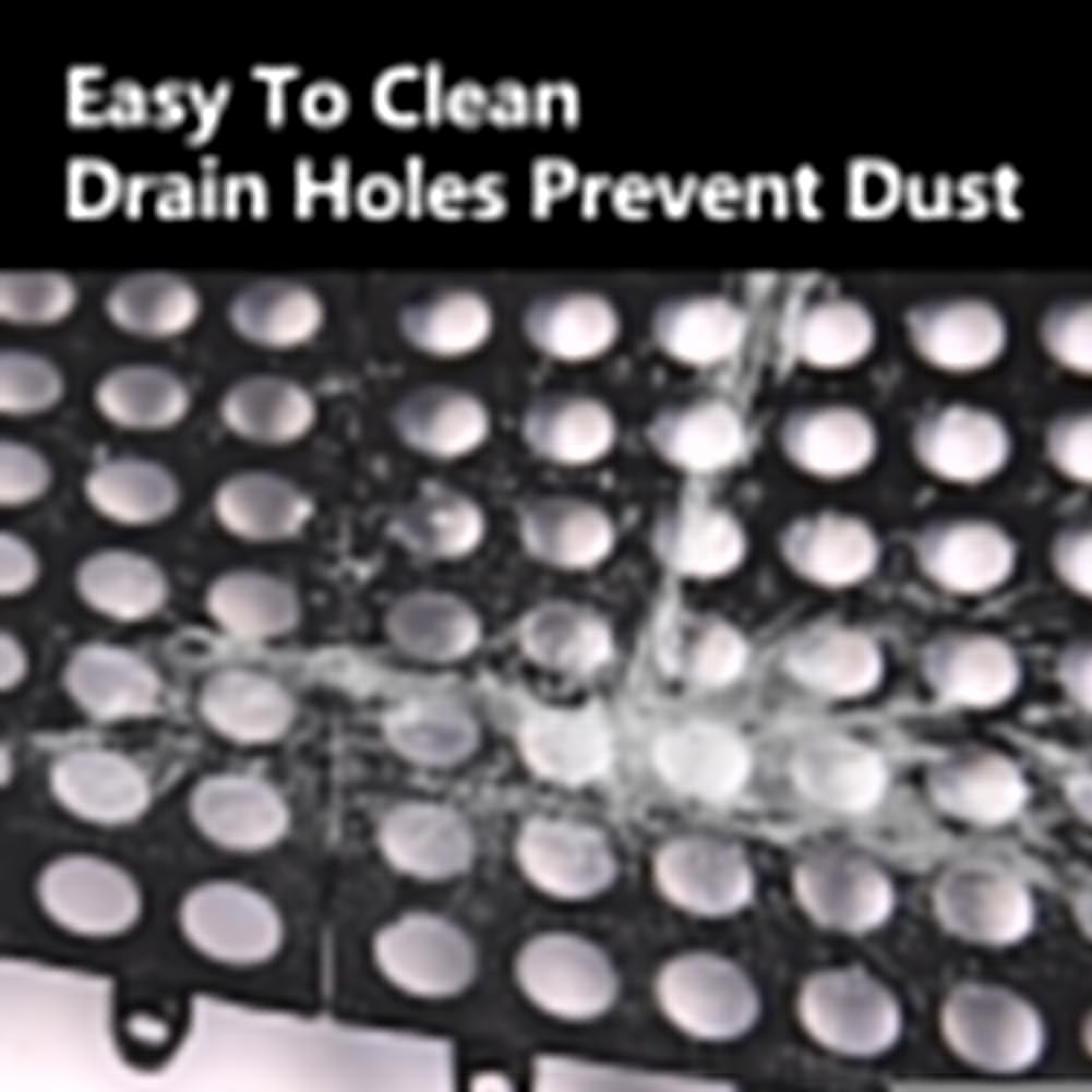 15 Pack Garage Floor Tiles, 12x12 Inch Interlocking Drainage Tiles