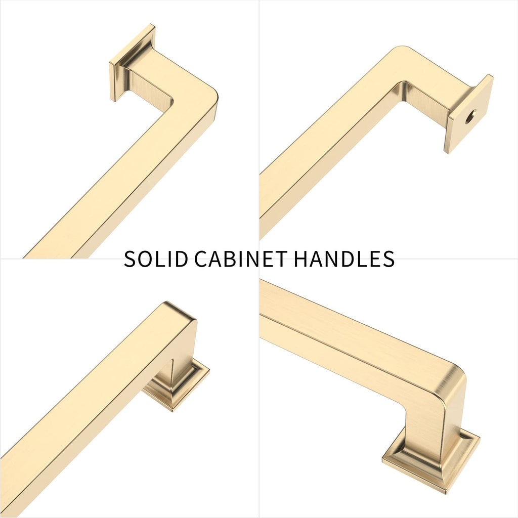 6 Pack 7 Inch Brushed Brass Cabinet Pulls,Kitchen Hardware