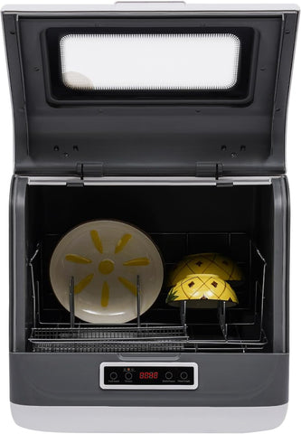 Portable Dishwasher,800W Countertop Stainless Steel Mini Dishwasher With 3 Washing Programs