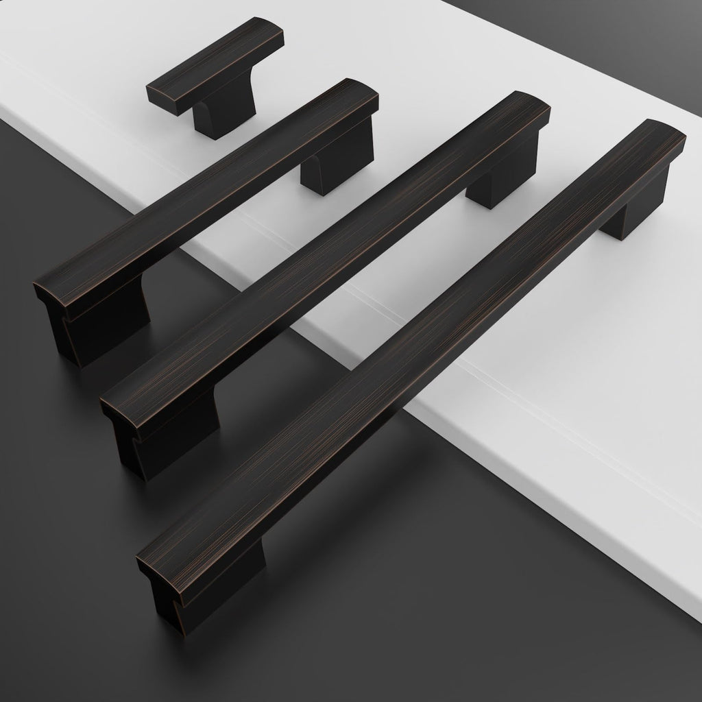 10 Pack Oil Rubbed Bronze Cabinet Pulls 9 Inch(228MM) Hole Centers Kitchen Cabinet Handles Hardware Kitchen Handles