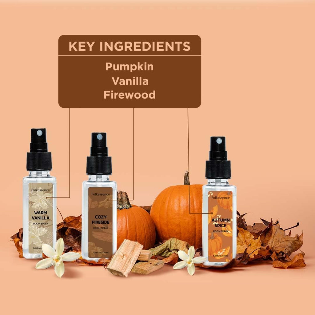 Fall Room Spray, Autumn Spice, Odor Eliminators-5.1 Oz - Set of 3