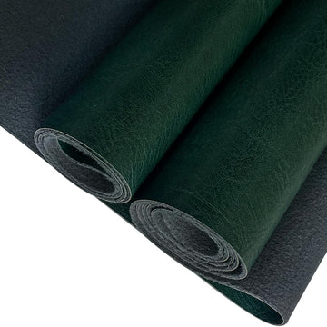 1 Yard Thick Faux Leather Fabric Soft Vegan Upholstery Fabric Artifical Sewing Leather Decor Performance (Green, Cut