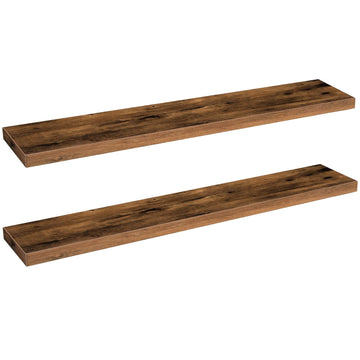Floating Shelves for Wall, Wall Mounted Shelf Set of 2, 47.2" Hanging Shelf with Invisible Brackets, for Wall Storage