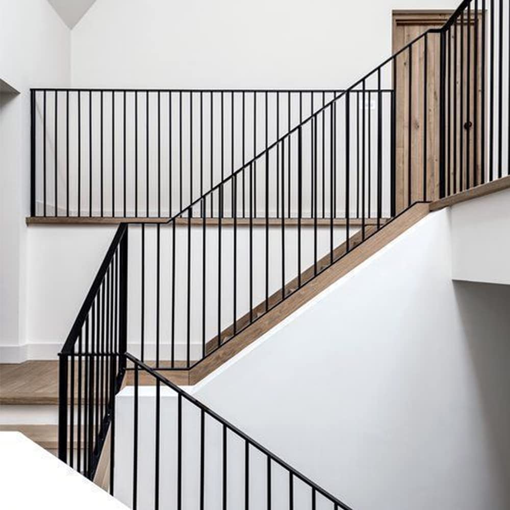 50 Pcs Iron Balusters for Staircase, 1/2" x 44" Wrought Iron Baluster, Square Metal Balusters Hollow Straight