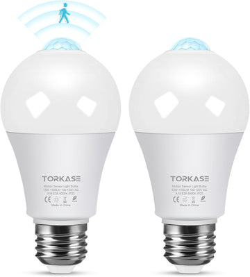 Motion Sensor Light Bulbs, E26 Dusk to Dawn Activated Security