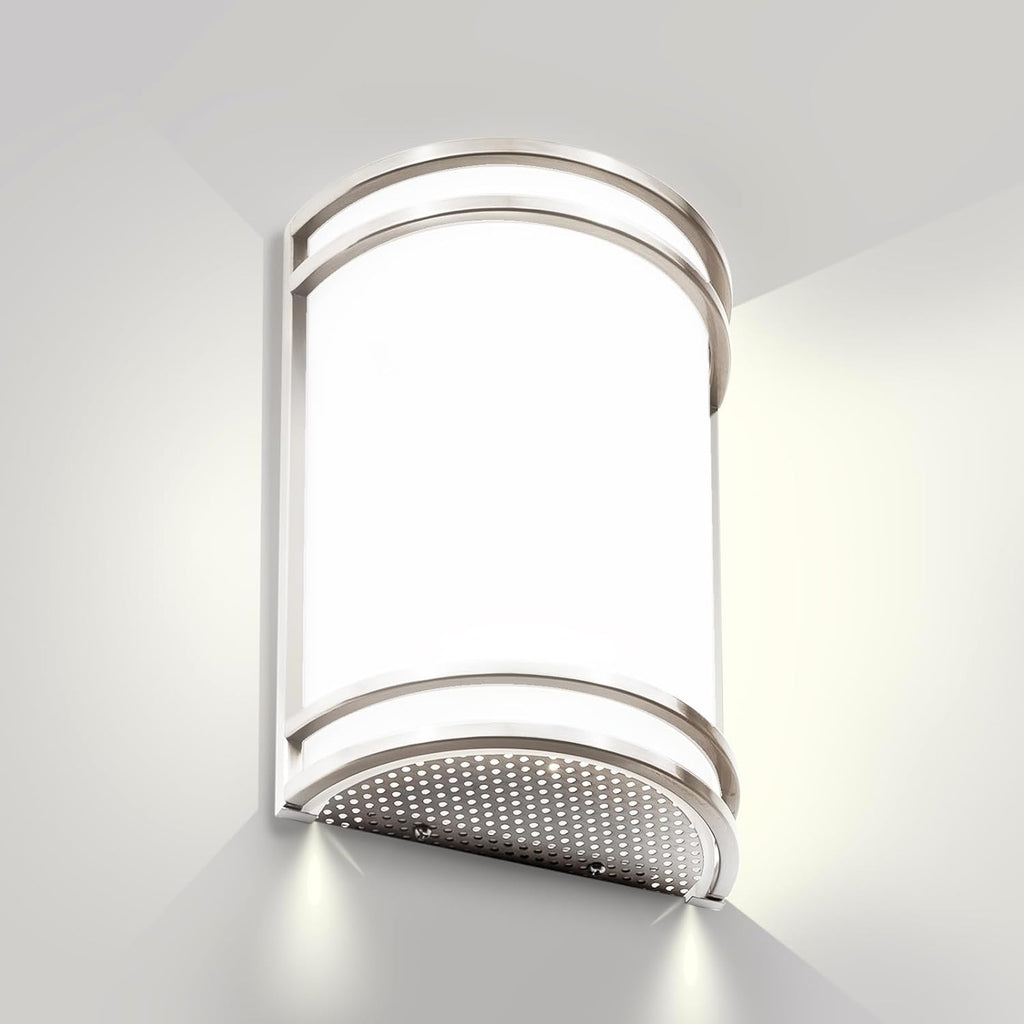 Indoor Wall Sconce, Half Cylinder Wall Light Fixture, 3000K 4000K 5000K Color Temperature Adjustable, Dimmable LED
