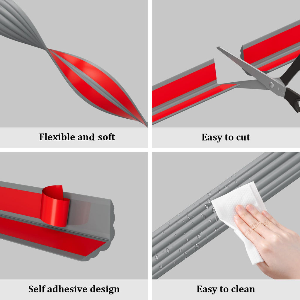 Wall Corner Protector Trim, 20 Feet Flexible Inside & Outside Guard, Peel and Stick Molding, Self-Adhesive Strip for