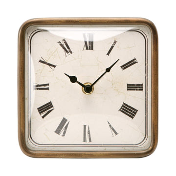 Vintage Silent Non-Ticking Table Clock, Shelf Desk Top Clock Battery Operated, Retro Home Decor Living Room Mantel