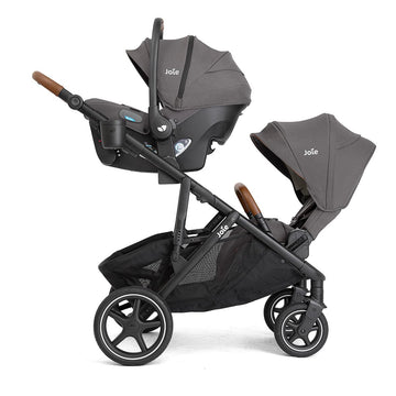 Joie Chive Single-to-Double Stroller & Mint Latch Car Seat Travel System