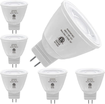 5W MR11 GU4.0 Led Bulbs, 35W Halogen Equivalent, 2700K Warm White