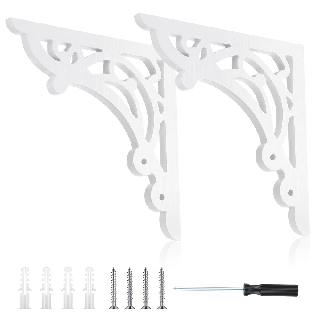 2 Pcs Large Wood Porch Corbels for Doorway 12" W x 0.6" D x 12" H