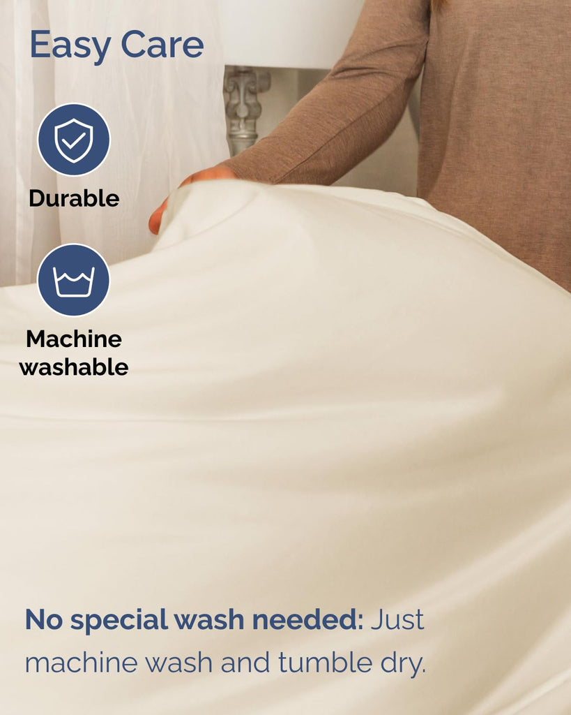 CGK Extra Deep Flex Top Split Head King 6pc Cooling Sheet Set - Off White