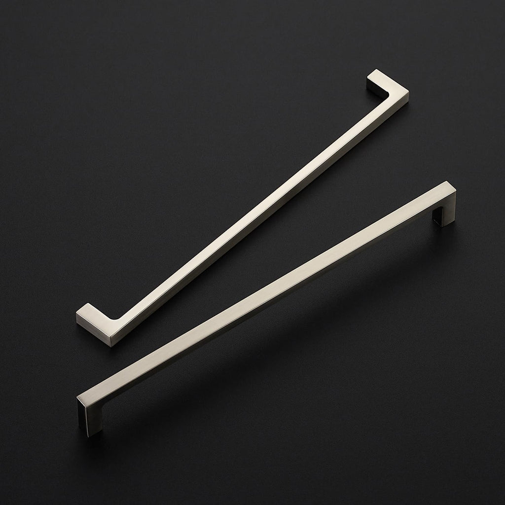 Brushed Nickel Cabinet Handles Square Pulls, 10 Inch, 20 Pack
